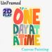 One Day At A Time Inspirational Painting Poster, Vibrant Playful Cut-out Style Text Poster, Uplifting Motivational Decor Idea For Home Office, Living_maomaolike.com
