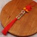 Peach Wood Gourd Chinese Knot Door-to-Door Five Emperors Coin Copper Plate Tassel Car Hanging Ornament Home Feng Shui Decoration_maomaolike.com
