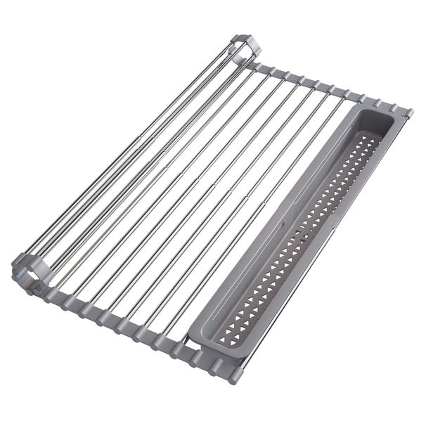 JASIWAY Dish Drying Rack In Sink, Dish Drainer With Cup And Utensil Holder_maomaolike.com