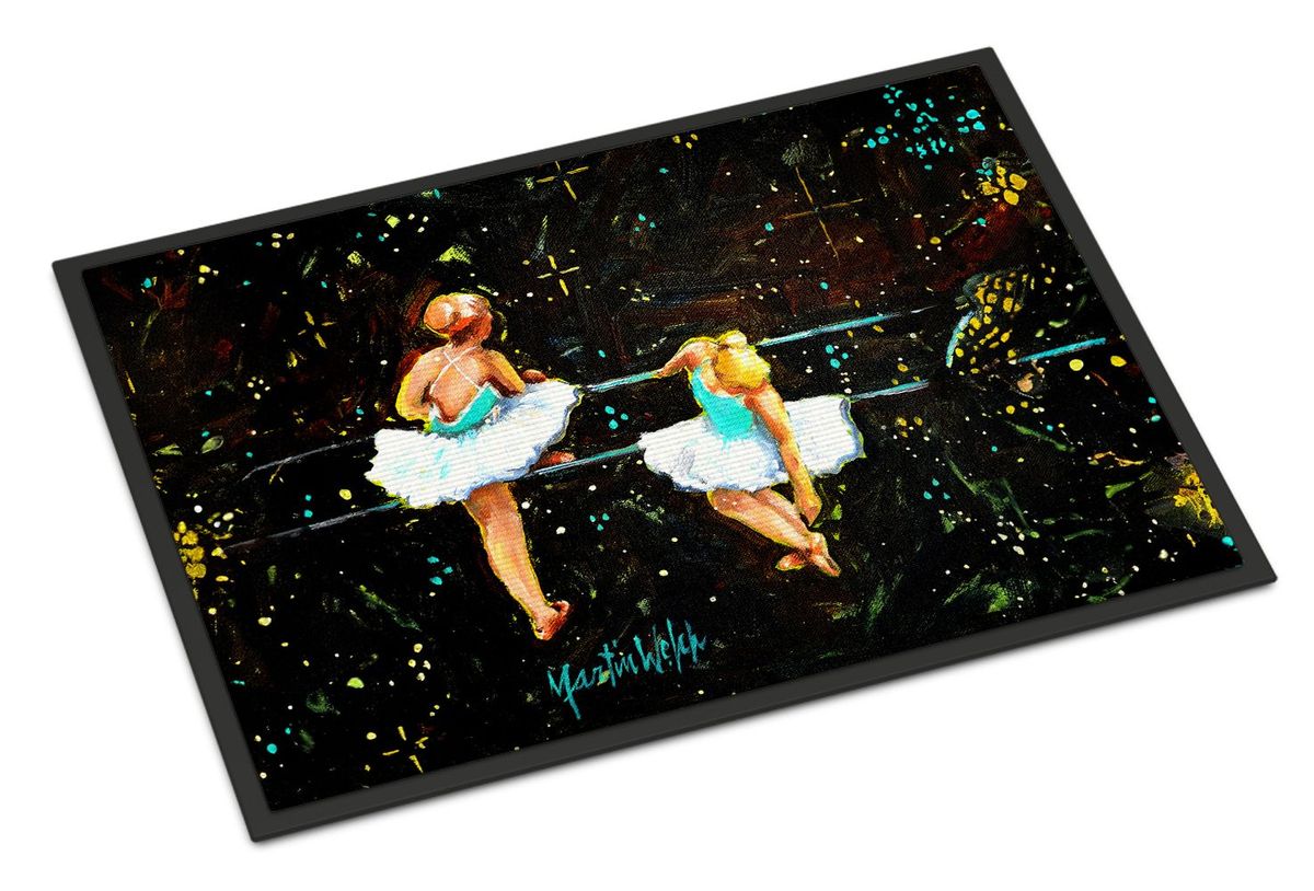 At Practice Ballet Doormat Front Door Mat Indoor Outdoor Rugs For Entryway, Non Slip Washable Low Pile, 24H X 36W_maomaolike.com