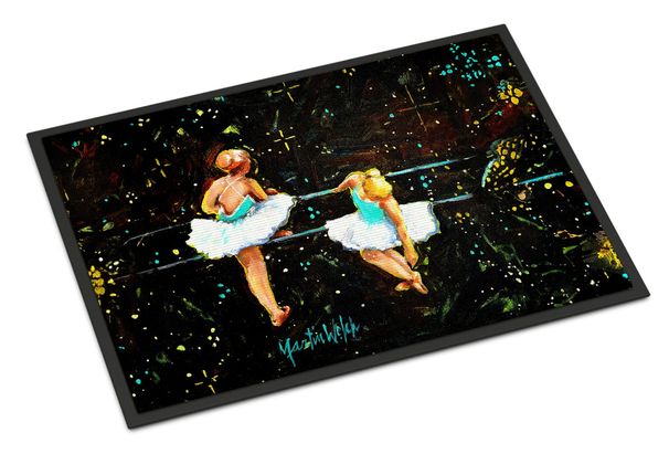 At Practice Ballet Doormat Front Door Mat Indoor Outdoor Rugs For Entryway, Non Slip Washable Low Pile, 24H X 36W_maomaolike.com