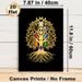 Kabbalah Tree Of Life Painting Poster, Elegant Golden Tree With Colorful Astrological Symbols Poster, Mystical Spiritual Decor Ideal For Meditation_maomaolike.com
