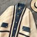 Women's Clothing Denim splicing two piece cardigan sweater jacket _maomaolike.com