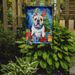 White English Bulldog Christmas Reindeer Garden Flag Mailbox Flag Decorative Yard Flag Banner Outside Patio Artwork Yard Flower Beds, Garden Size, Multicolor_maomaolike.com
