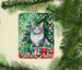Foldex Exotic Fold Cat By The Christmas Tree Porcelain Ornament Christmas Tree Hanging Decorations For Home Christmas Holiday, Rectangle, Gift, Multicolor_maomaolike.com