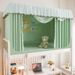 Student Dormitory Blackout Three-Door Integrated Dustproof Curtain Bed Canopy Mosquito Net Thickened Painted Frame_maomaolike.com