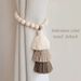 New Cartoon Rainbow Wooden Bead Tiebacks Light Luxury French Handmade Sheer Tie Rope Curtain Buckle_maomaolike.com