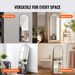 VEVOR Arched Full Length Mirror, 65'' X 22'', Large Free Standing Leaning Hanging Wall Mounted Floor Mirror With Stand Aluminum Alloy Frame, Full Body Dressing Mirror For Living Room Bedroom, Black_maomaolike.com