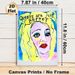 Stylized Portrait Painting Poster, Vibrant Bold Hand-painted Face Poster, Eye-catching Colorful Artistic Decor For Bedroom And Living Room Wall_maomaolike.com