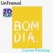 Bom Dia Typography Painting Poster, Vibrant Yellow Brushstroke Style Poster, Warm Positive Message Wall Decor Ideal For Living Room, Kitchen_maomaolike.com