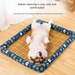 Pet Summer Small Rattan Woven Puppy Teddy Mat Dog Cat Bed Cooling Pad_maomaolike.com