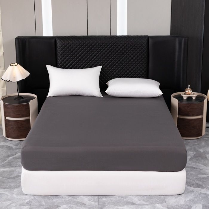 Solid Color Fitted Mattress Protector - Waterproof & Dustproof (Elastic Deep Pocket Hypoallergenic Breathable Fabric_maomaolike.com