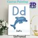 Letter D Dolphin Painting Poster, Soft Watercolor Style Dolphin & Letter Dd Poster, Facilitates Alphabet Learning, Ideal For Study Spaces_maomaolike.com