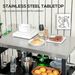 3-Shelf Outdoor Grill Cart Table With Side Handle, Stainless Steel Pizza Oven Stand On Wheels, Black_maomaolike.com