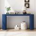 Curved Design Console Table With Unique Vertical Stripe Design ,Suitable For Living Room,Study And Entrance_maomaolike.com