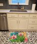 Orchids In Watercolor Memory Foam Kitchen Mat Machine Washable Anti-Fatigue Mat Cushion Comfort Bath Mat Or Kitchen Rug_maomaolike.com