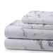 Gray Marble Four Piece Bed Cover Queen King Flat Fitted Sheet With Pillowcase_maomaolike.com