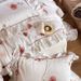 1 French Style 100S High-Count Four-Piece Set Romantic Rose Print Ruffled Edge Duvet Cover Pure Cotton For 1.8m Bed_maomaolike.com