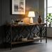 2-Tier Console Table, Industrial Sofa Table Behind Couch_maomaolike.com
