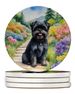 Affenpinscher Spring Garden Large Sandstone Coasters Pack Of 4 Absorbent Round Coasters Decor Gifts For Men Or Women, 4 In, Multicolor_maomaolike.com