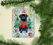 Pug Christmas Porcelain Ornament Christmas Tree Hanging Decorations For Home Christmas Holiday, Rectangle, Gift, Multicolor_maomaolike.com