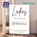 Ladies Themed Typography Painting Poster, Minimalist Black & White Text Poster, Elegant Decorative Piece Ideal For Home Bar, Party Space And Dance_maomaolike.com