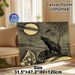 Howling Wolf & Creepy Creature Painting Poster, Vintage Stippling Style Night Scene Poster, Spooky Atmospheric Decor Suitable For Living Room, Bedroom_maomaolike.com