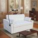 Modern Velvet Loveseat Futon Sofa Couch W/Pullout Bed,Small Love Seat Lounge Sofa With Adjustable Reclining Backrest,Toss Pillows, Pockets,Furniture For Living Room,3 In 1 Convertible Sleeper Sofa Bed_maomaolike.com