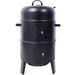Charcoal Smoker Grill Wood Smoker Grills Outdoor Cooking 16 Inch Vertical Smoker Portable BBQ Grill For Camping, Black_maomaolike.com