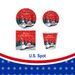 50pcs Christmas Dinnerware Set Party Supplies Snowman Disposable Tableware Paper Plates And Napkins Banners Plastic Tablecloths Cutlery Serves 10 For Merry Christmas Party Home Indoor Outdoor Decor_maomaolike.com