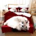 Cute Cat Three Piece 3D Digital Printed Bedding Set, Bed Sheets_maomaolike.com