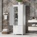 Tall Storage Cabinet With Two Drawers For Bathroom/Office_maomaolike.com