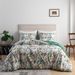 Home Furniture Retro Floral Brushed Print Quilt Set Three Piece_maomaolike.com