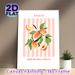 Amalfi Fruit Market Themed Painting Poster, Pastel Pink Striped Vibrant Peach & Citrus Floral Illustration Poster, Cheerful Fresh Decor Ideal For_maomaolike.com