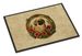 Pekingese Christmas Flowers Doormat Front Door Mat Indoor Outdoor Rugs For Entryway, Non Slip Washable Low Pile, 24H X 36W_maomaolike.com