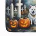 American Eskimo Spooky Halloween Memory Foam Kitchen Mat Machine Washable Anti-Fatigue Mat Cushion Comfort Bath Mat Or Kitchen Rug_maomaolike.com