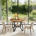 Round Dining Table, Small Kitchen Table With Open Shelves For 2_maomaolike.com