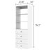 70.2"H Livelylodge Wooden Modular Closet Organizer:Modern Open Wardrobe Closet System With 4 Drawers For Bedroom&Coatroom White Finish_maomaolike.com