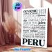 Peruvian Cuisine Typography Painting Poster, Stylish Monochromatic Text Art Poster, Showcases Classic Peruvian Dish Names, Ideal For Dining Rooms And_maomaolike.com