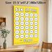 $1K 30 Days Savings Challenge Painting Poster, Bright Yellow Clear Layout Poster, Practical Saving Tracker To Develop Regular Saving Habits For Home_maomaolike.com