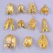 5PCS Gold Color Flower Trays Made Copper Material Are Stylish DIY Handmade Pendants Used In The Making Of Necklaces_maomaolike.com