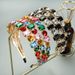 Exaggerated Personality Metal Three Row Black and White Super Sparkling Glass Diamond Headband Fashion Ball Bride Headband_maomaolike.com