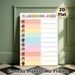 Classroom Jobs Painting Poster, Pastel Polka Dot Multi-tone Hand Illustration Poster, Helps Arrange Classroom Tasks, Ideal For Classroom_maomaolike.com