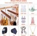 Belt Hanger,Wooden Belt Organizer For Closet, 360° Rotating Tie & Belt Rack For Storage With 16 Hooks, Sturdy Belt Holder Space Saver For Belt, Tie, Bra, Scarf, Tank Top Accessories_maomaolike.com