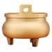 Brass Burner For Home Use, Indoor Holder, Three-Legged Round Censer, Buddhist Altar Offering, Incense Ceremony Metal Craft_maomaolike.com