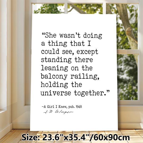 Literary Quote Painting Poster, Minimalist Black-and-White Typographic Poster, Inspirational Classic Literary Quote Design, Ideal For Bedroom, Living_maomaolike.com