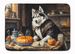 Siberian Husky Fall Kitchen Pumpkins Memory Foam Kitchen Mat Machine Washable Anti-Fatigue Mat Cushion Comfort Bath Mat Or Kitchen Rug_maomaolike.com