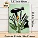 Hairdressing Tools & Bird Of Paradise Themed Painting Poster, Sleek Black Salon Supplies With Tropical Floral Poster, Stylish Artistic Decor Ideal For_maomaolike.com