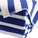 Blue Striped Beach Towel, Pure Cotton, Enlarged Swimming Towel, Absorbent And Quick Drying, Bath Towel_maomaolike.com