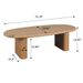 CREASION Tapered Tabletop 51'' Coffee Table Natural Wood Coffee Tables For Living Room_maomaolike.com